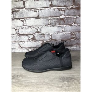 Prada Sport Black Mesh Synthetic Drawstring Driving Shoes Women Sz 38.5EU/8M US